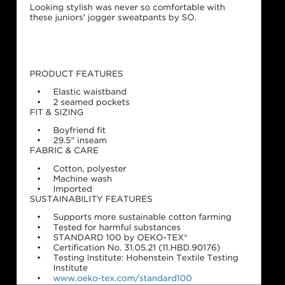 SO high rise lounge life oversized boyfriend jogger sweats gray fox heat… - Picture 7 of 16